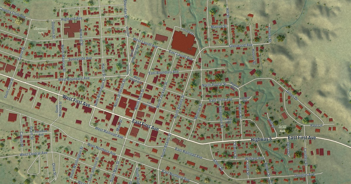 Map of Plentywood, Montana in 2026