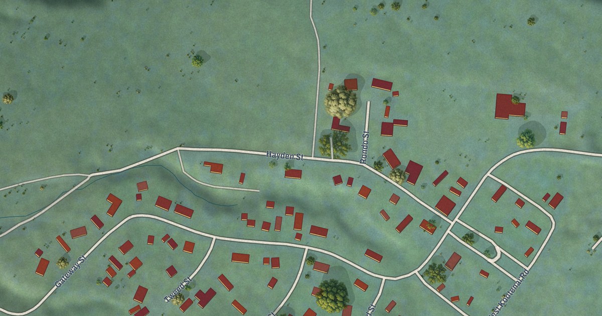 Map of Rexford, Montana in 2026