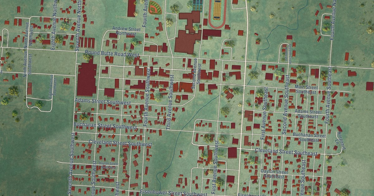 Map of Ronan, Montana in 2026