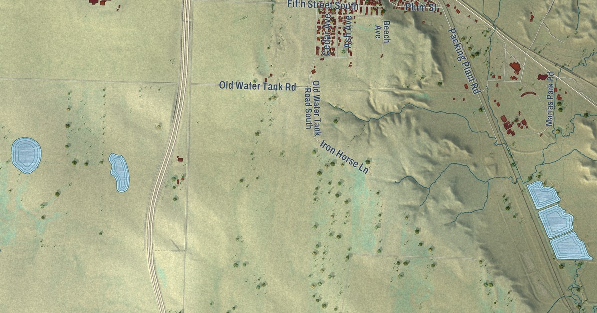 Map of Shelby, Montana in 2026