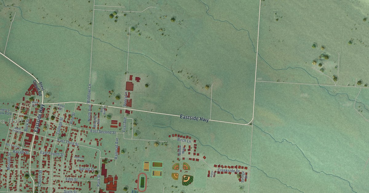 Map of Stevensville, Montana in 2026