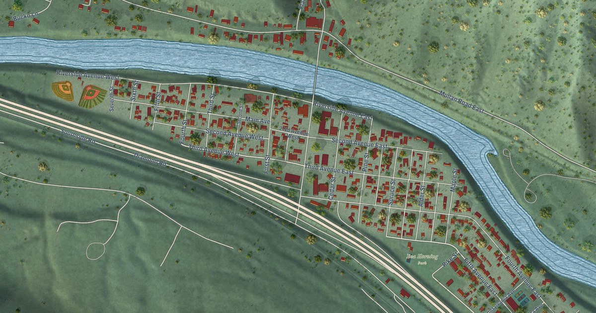 Map of Superior, Montana in 2026