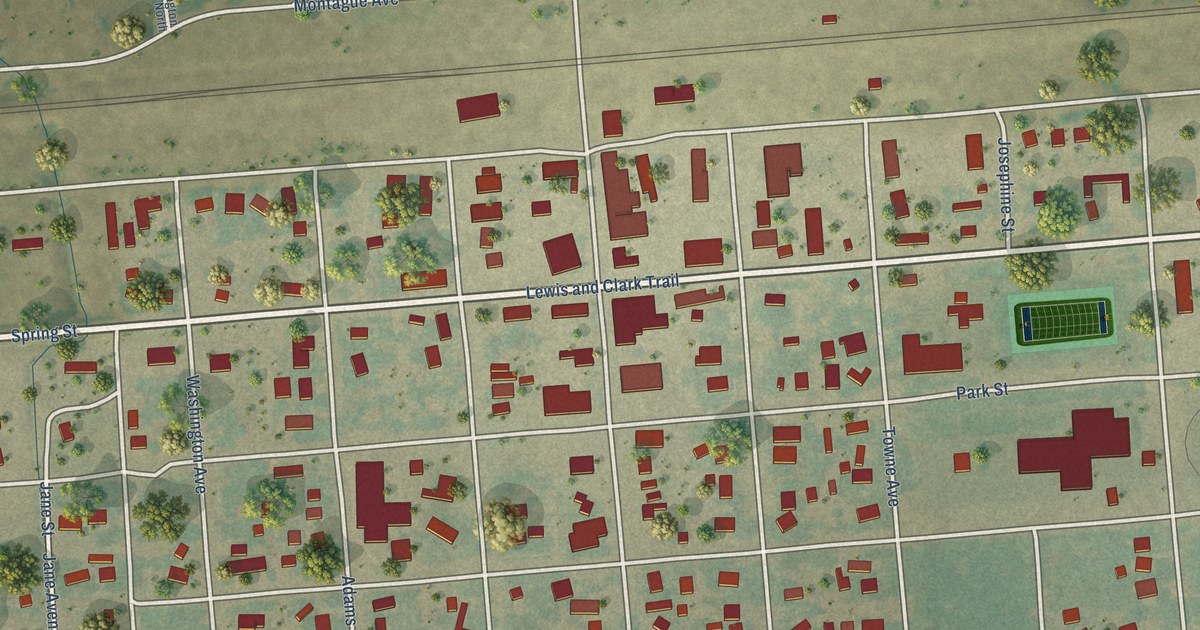 Map of Terry, Montana in 2026