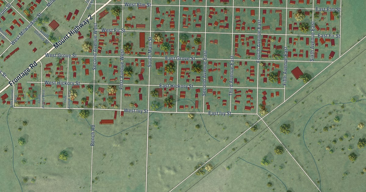 Map of Three Forks, Montana in 2026