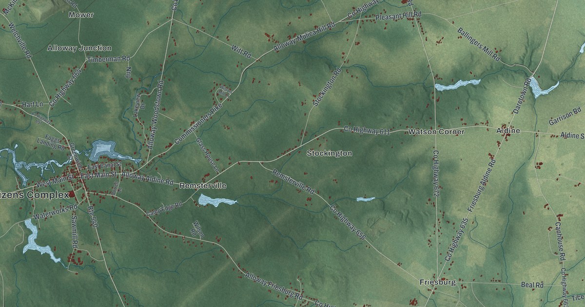 Map of Alloway, New Jersey in 2026