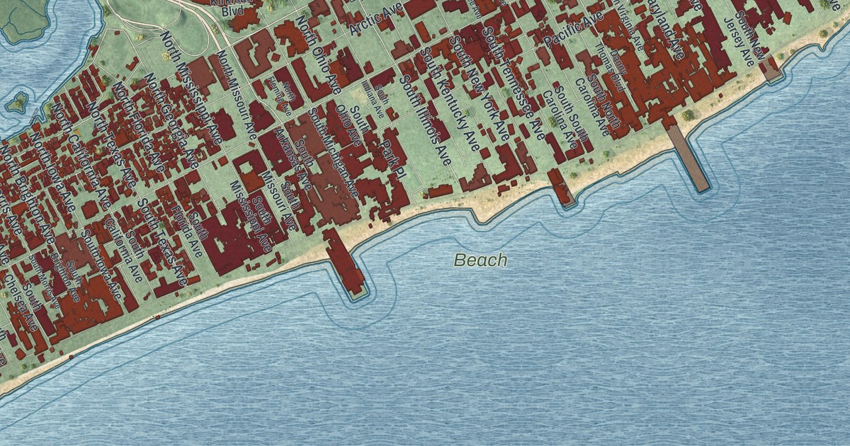 Map of Atlantic City, New Jersey in 2026