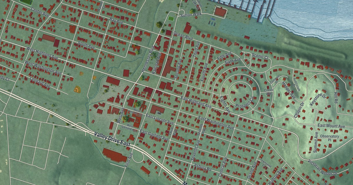 Map of Atlantic Highlands, New Jersey in 2026