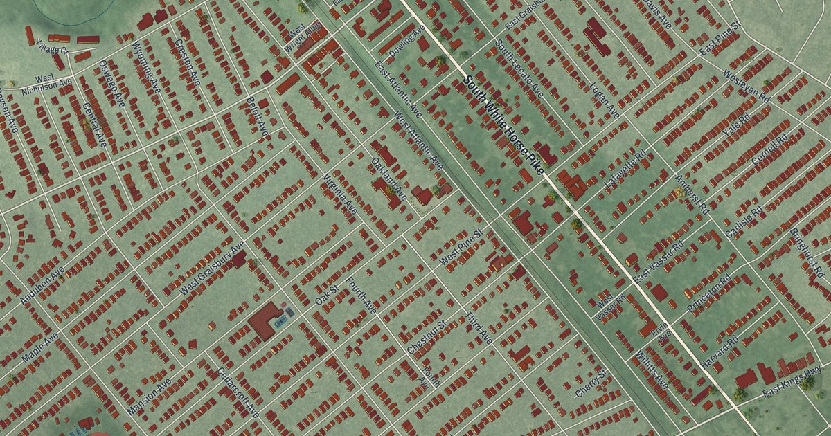 Map of Audubon, New Jersey in 2026