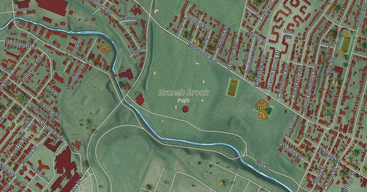 Map of Belleville, New Jersey in 2026