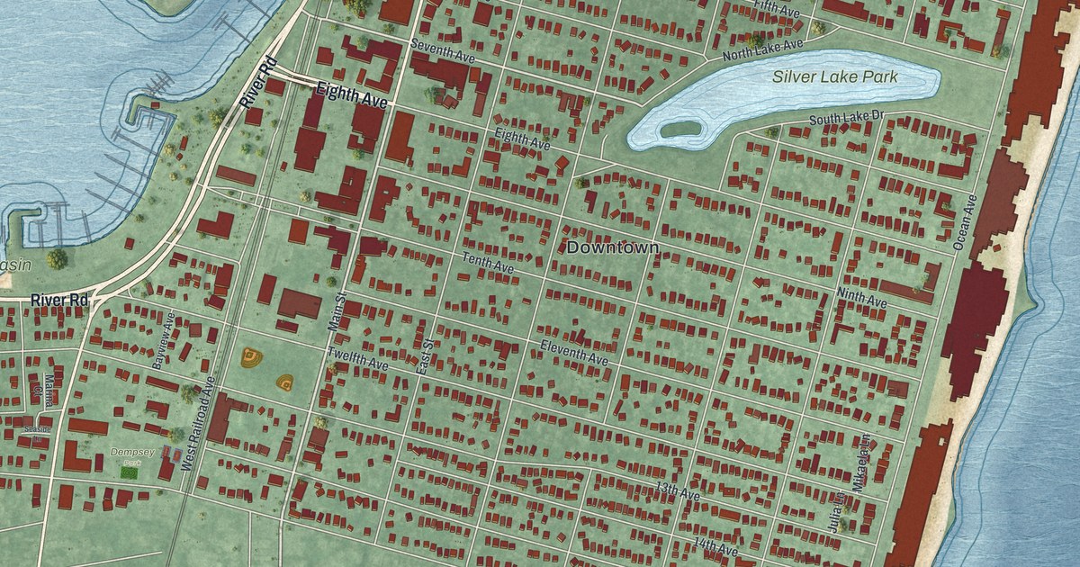 Map of Belmar, New Jersey in 2026