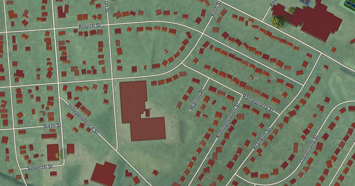 Map of Belvidere, New Jersey in 2026