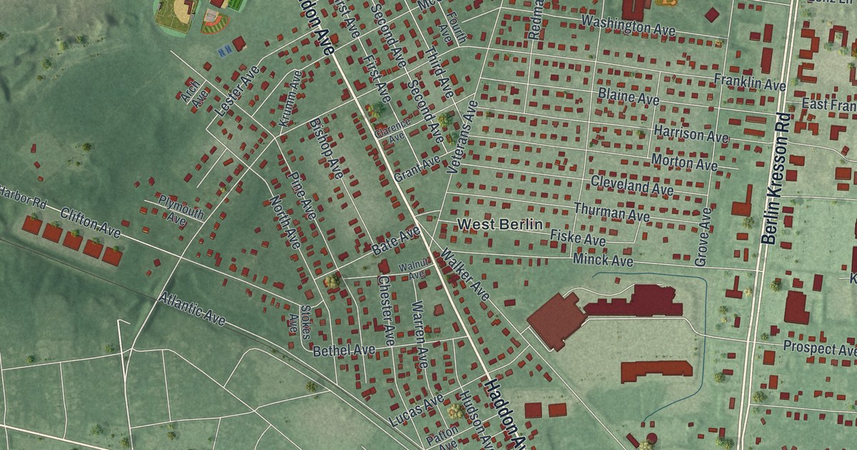 Map of Berlin, Camden County, New Jersey in 2026