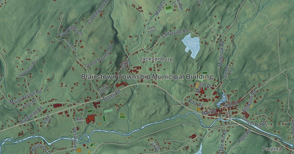 Map of Blairstown, New Jersey in 2026