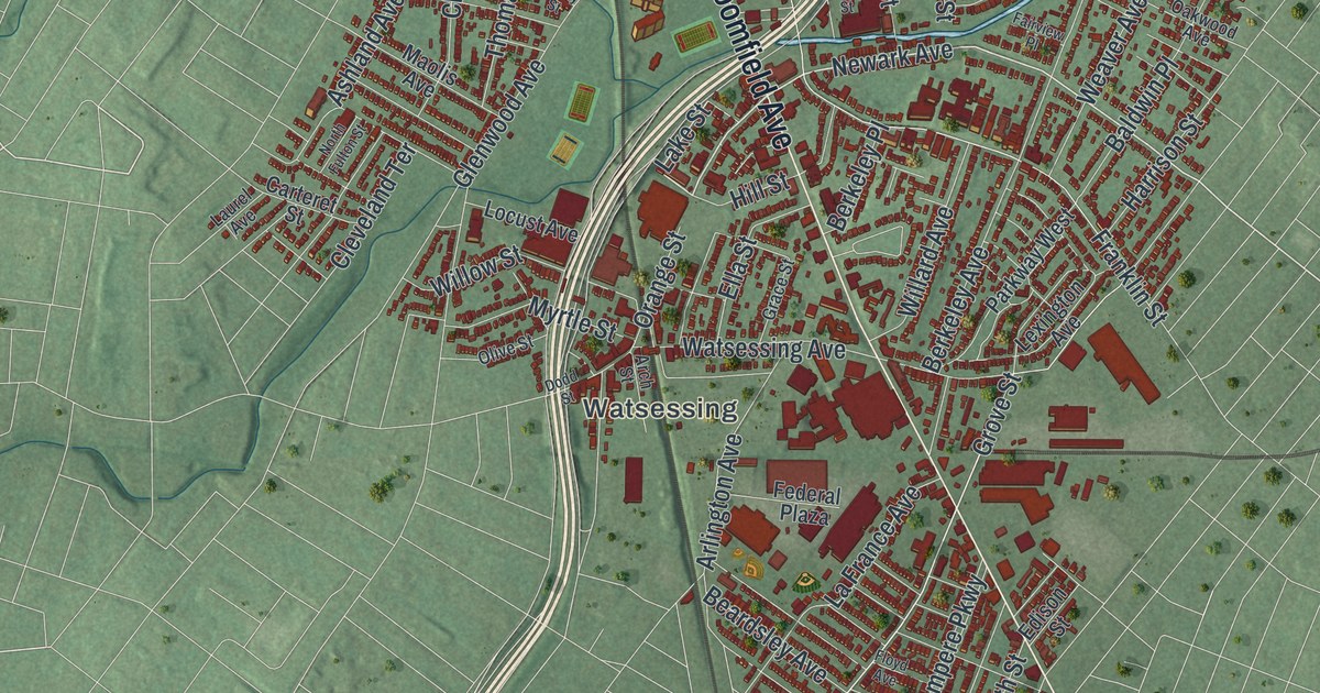 Map of Bloomfield, New Jersey in 2026