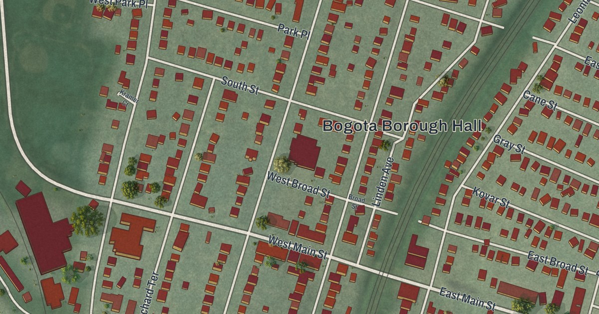 Map of Bogota, New Jersey in 2026