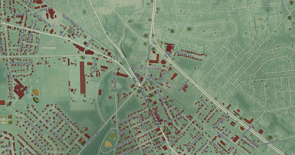 Map of the Borough of Berlin, Camden County, New Jersey in 2026