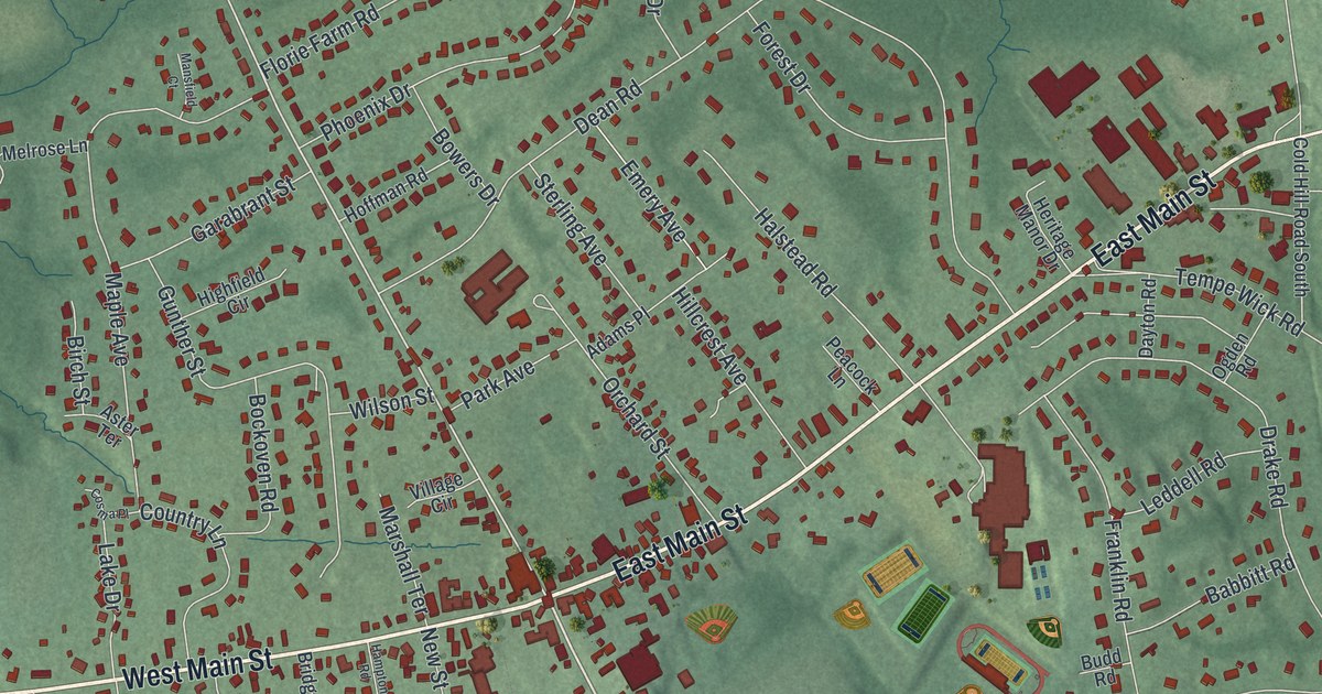 Map of the Borough of Mendham, Morris County, New Jersey in 2026