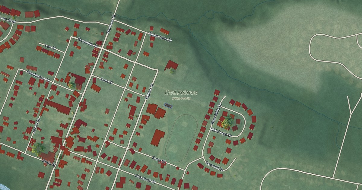 Map of the Borough of Pemberton, Burlington County, New Jersey in 2026