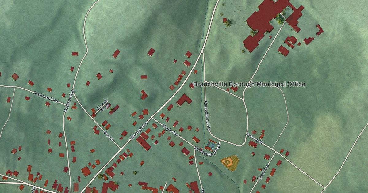 Map of Branchville, New Jersey in 2026