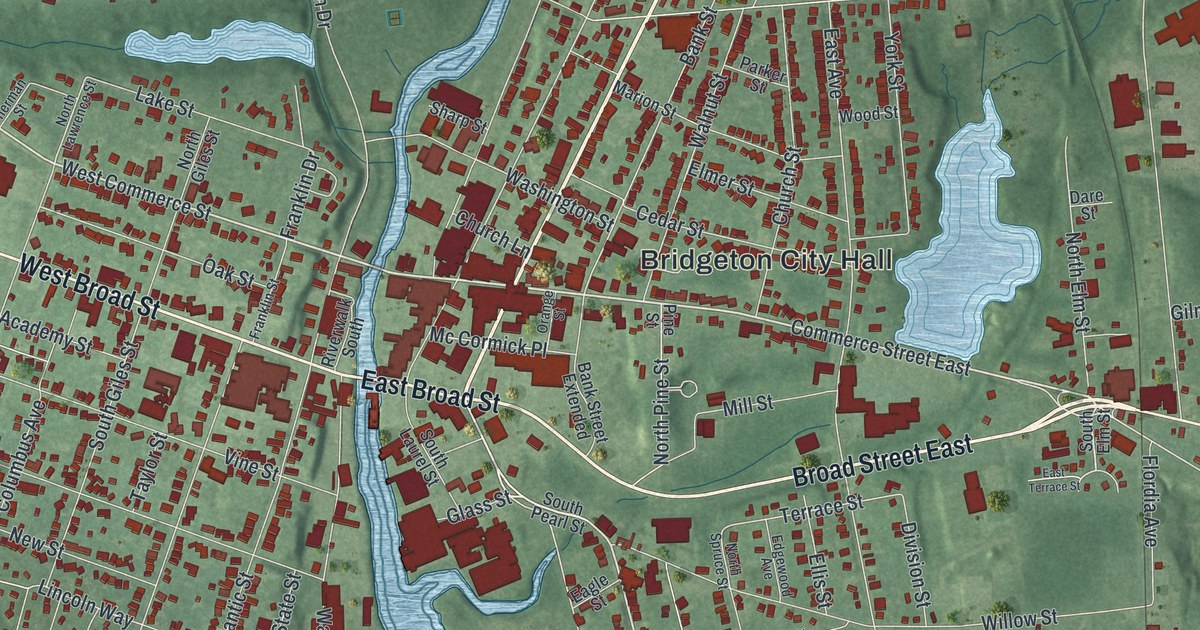 Map of Bridgeton, New Jersey in 2026
