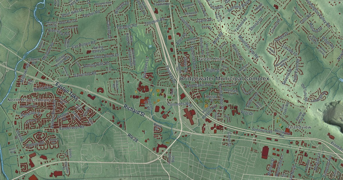 Map of Bridgewater, New Jersey in 2026
