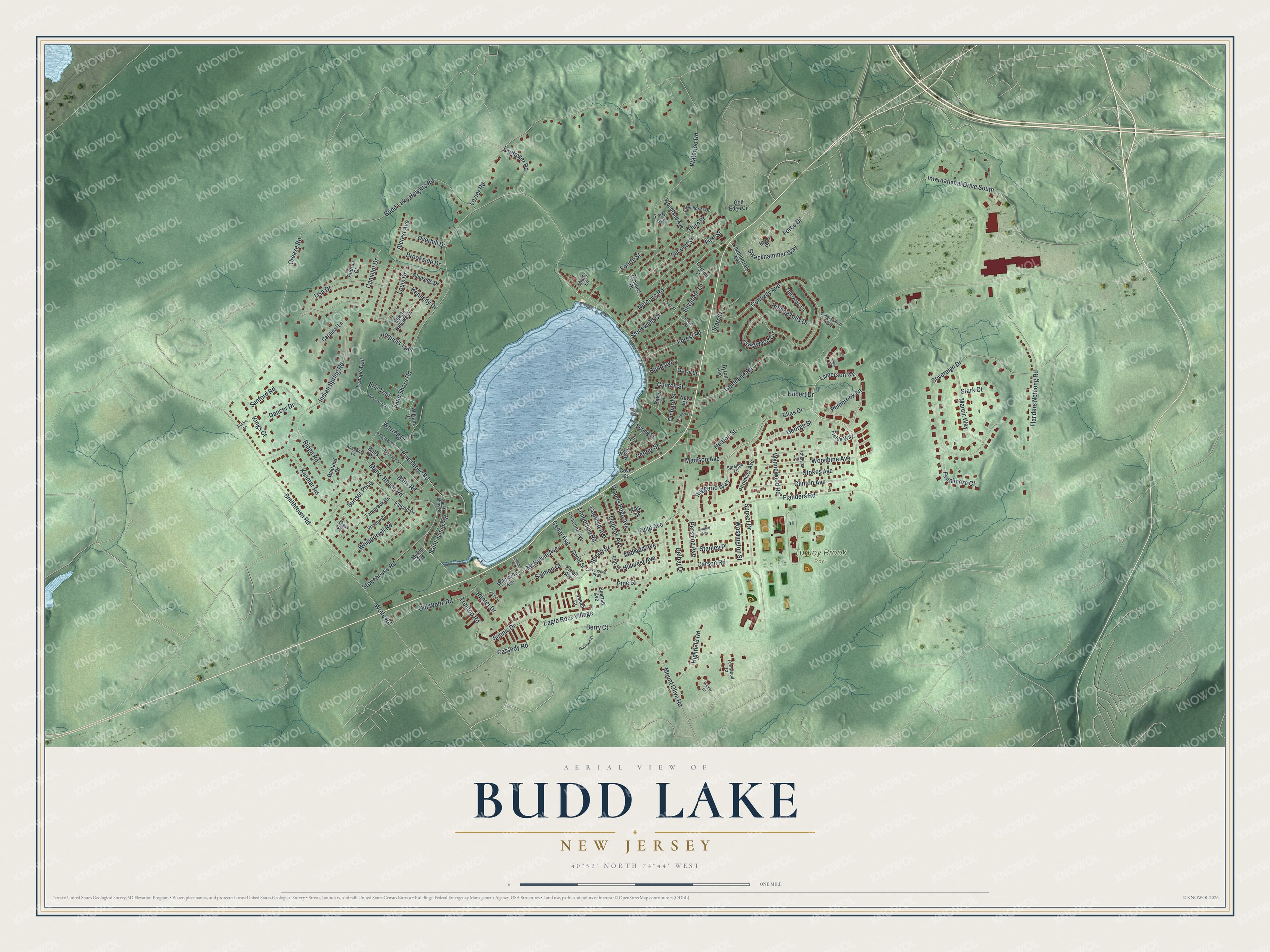 Watermarked full-map preview of Budd Lake, New Jersey