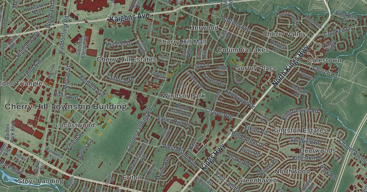 Map of Cherry Hill, New Jersey in 2026
