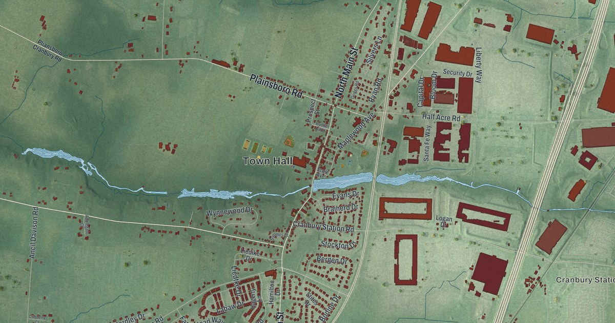 Map of Cranbury, New Jersey in 2026