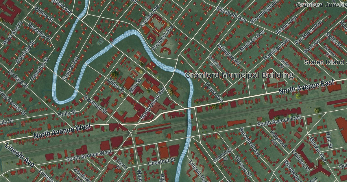 Map of Cranford, New Jersey in 2026