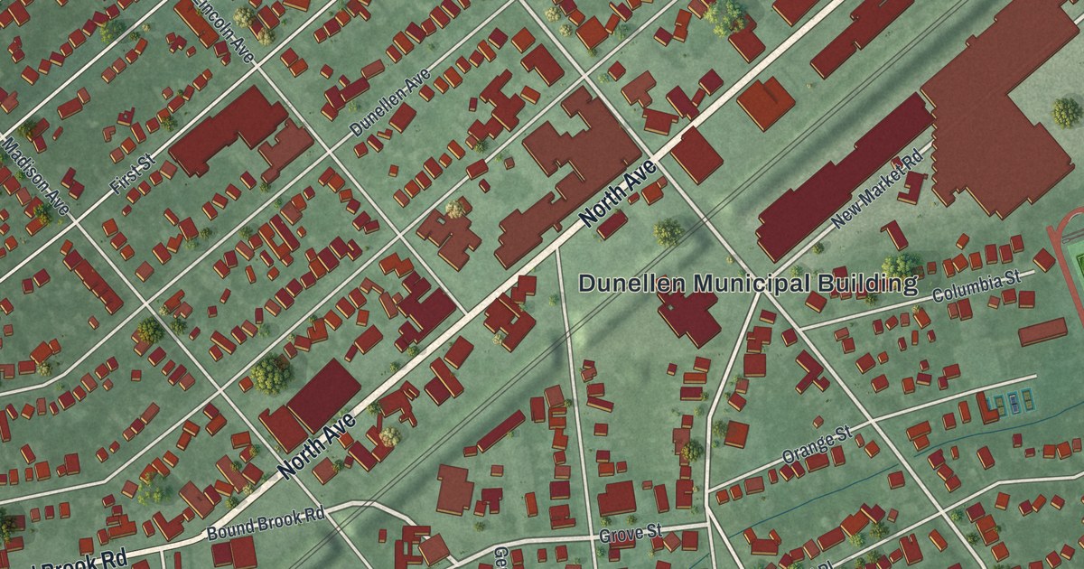 Map of Dunellen, New Jersey in 2026