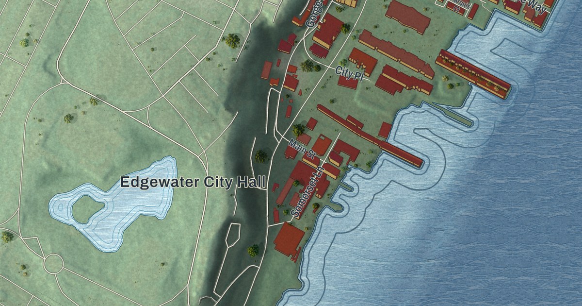 Map of Edgewater, New Jersey in 2026