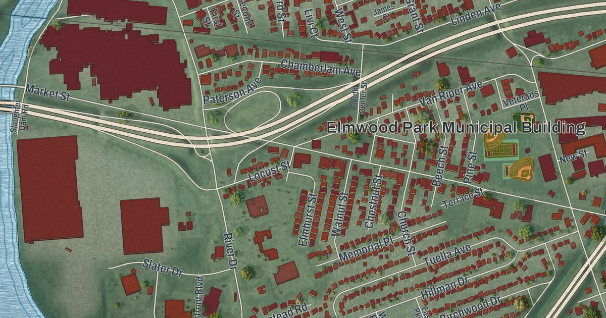 Map of Elmwood Park, New Jersey in 2026
