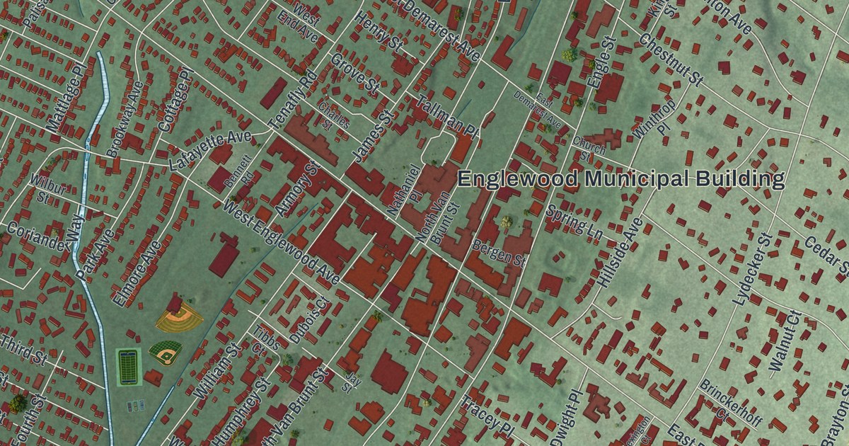 Map of Englewood, New Jersey in 2026