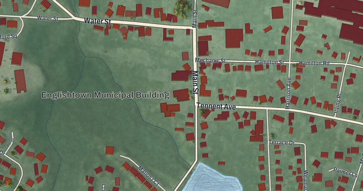 Map of Englishtown, New Jersey in 2026