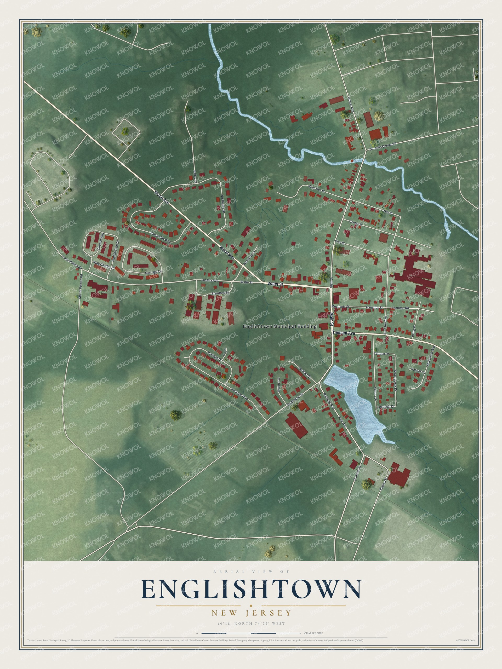 Watermarked full-map preview of Englishtown, New Jersey