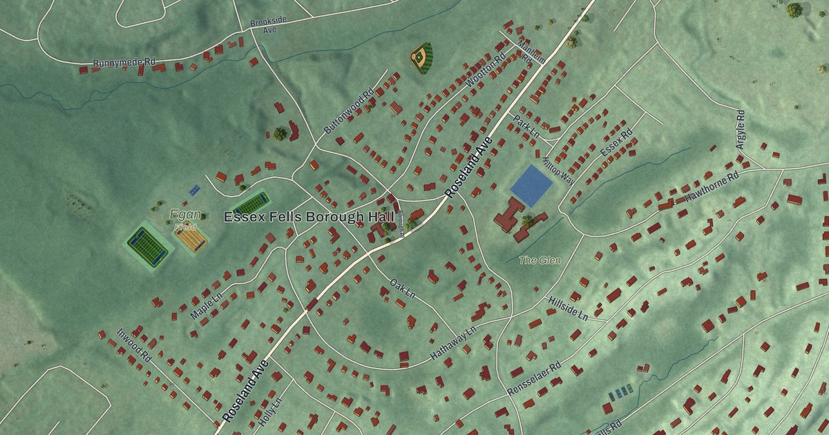 Map of Essex Fells, New Jersey in 2026