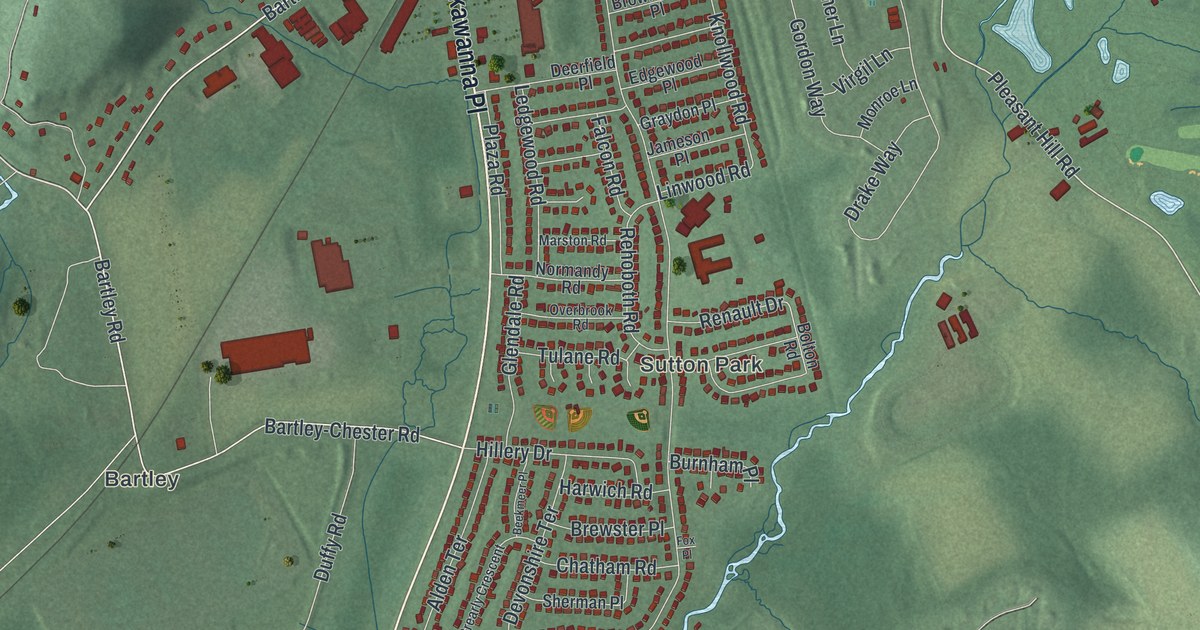 Map of Flanders, New Jersey in 2026