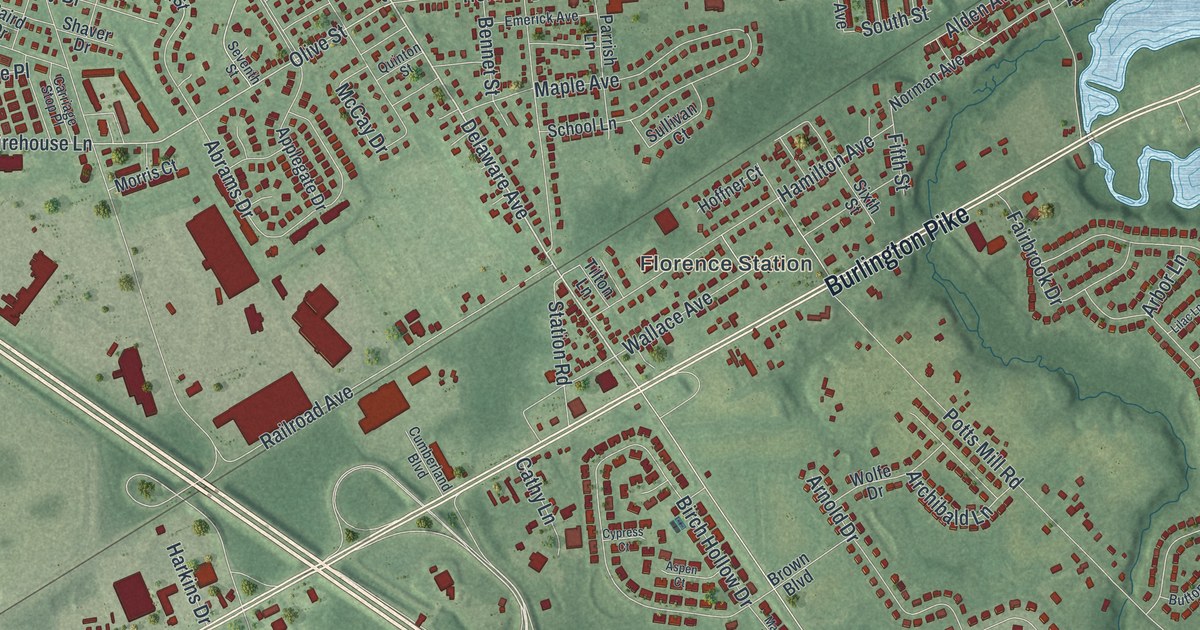 Map of Florence, New Jersey in 2026