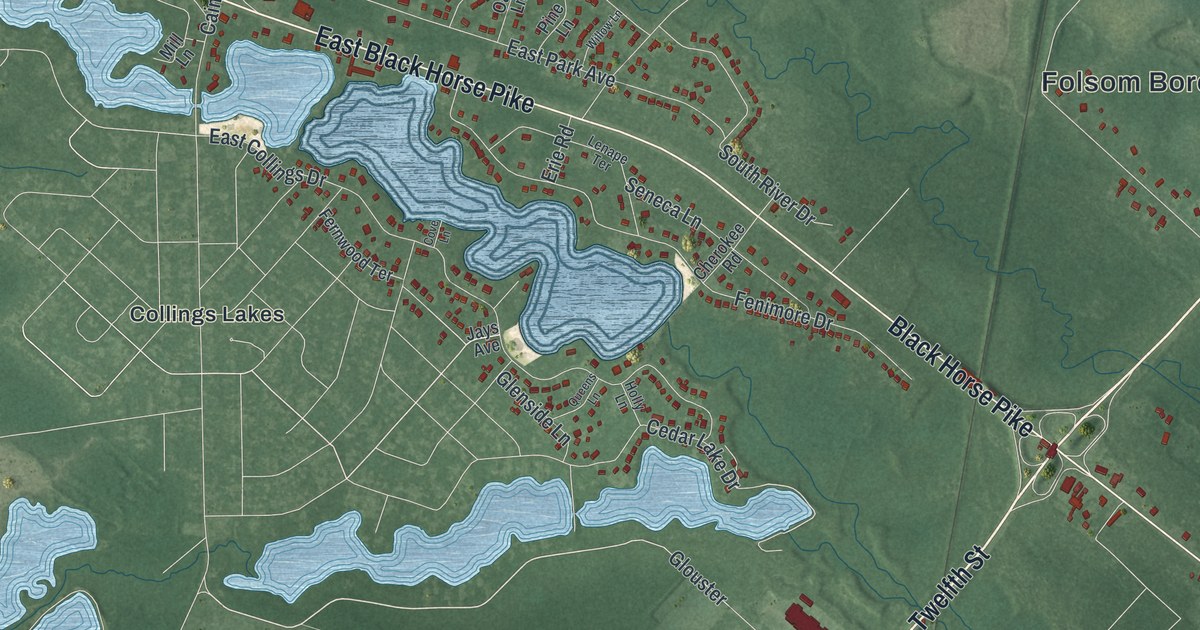 Map of Folsom, New Jersey in 2026