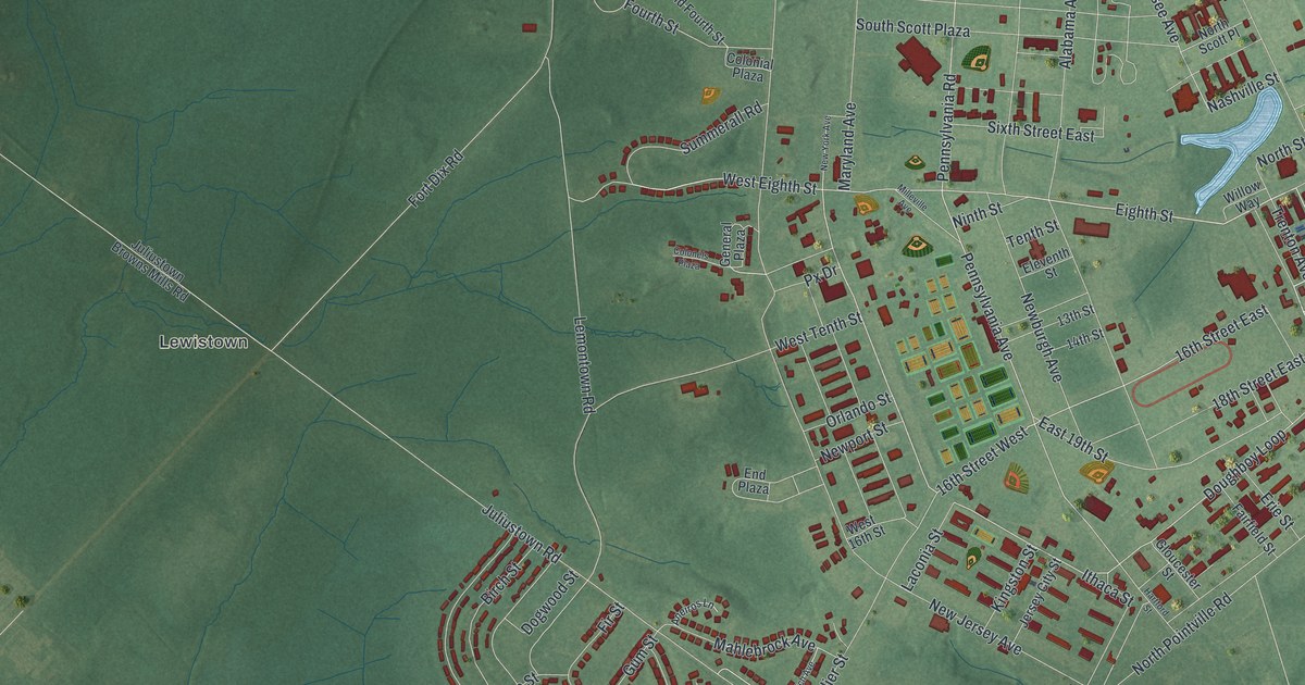 Map of Fort Dix, New Jersey in 2026