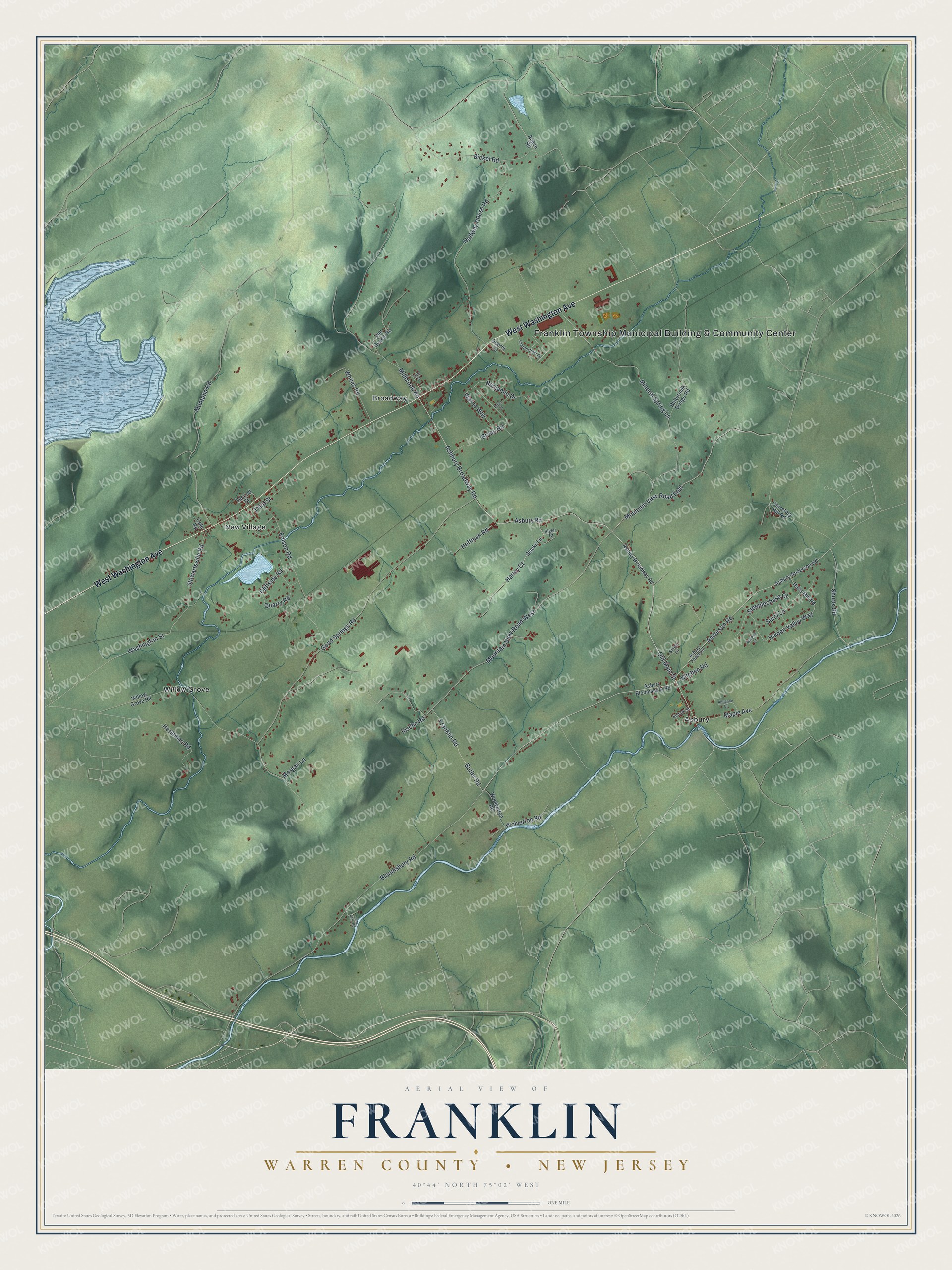 Watermarked full-map preview of Franklin, New Jersey