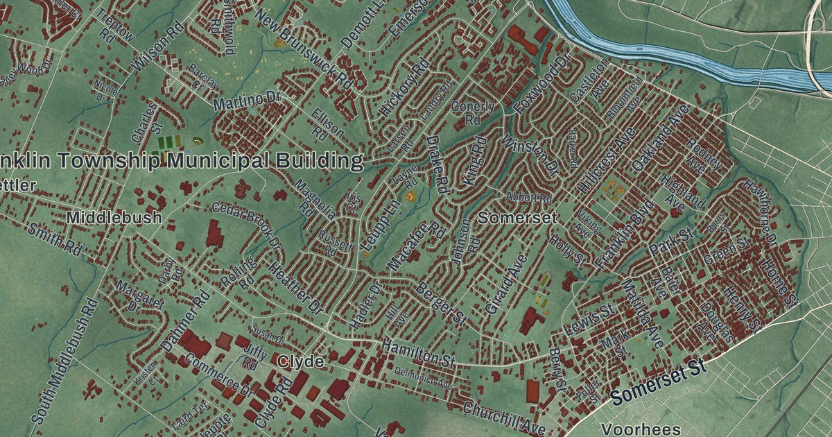 Map of Franklin, Somerset County, New Jersey in 2026