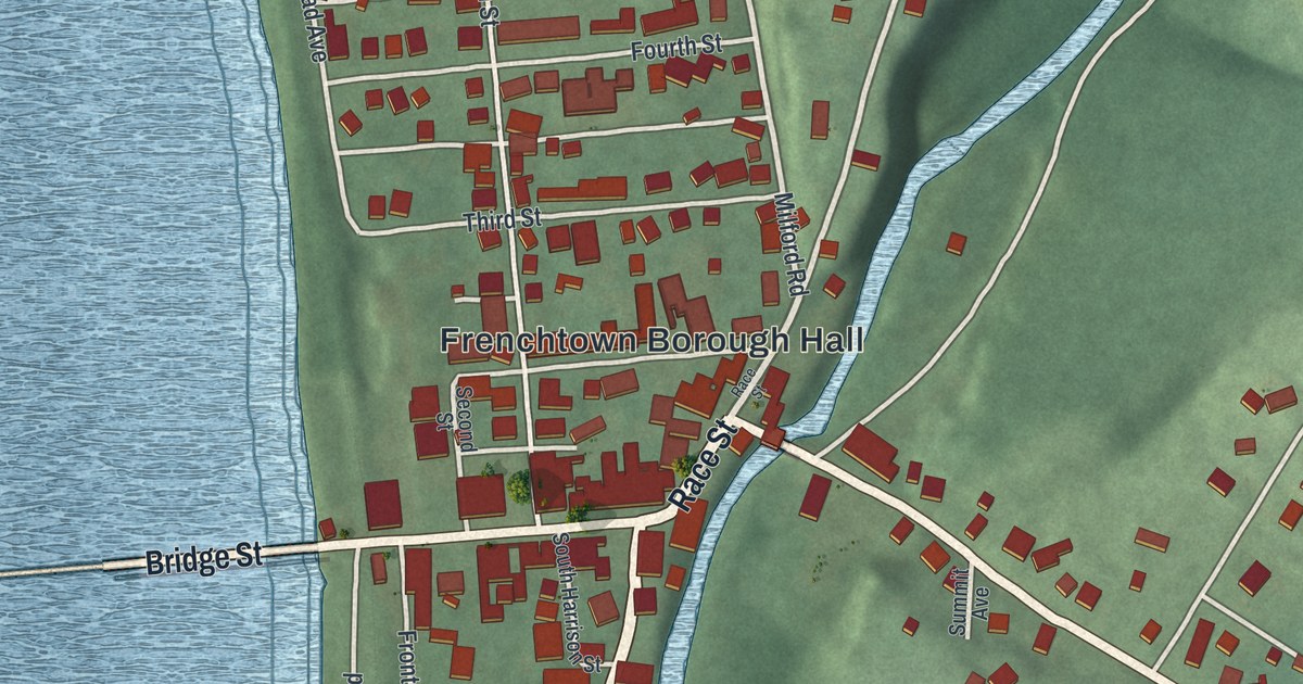 Map of Frenchtown, New Jersey in 2026