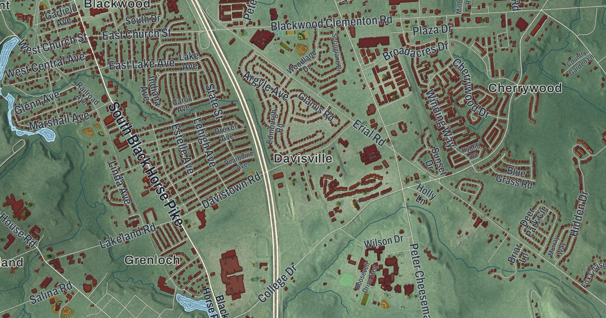 Map of Gloucester, New Jersey in 2026