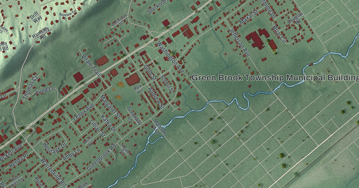 Map of Green Brook, New Jersey in 2026