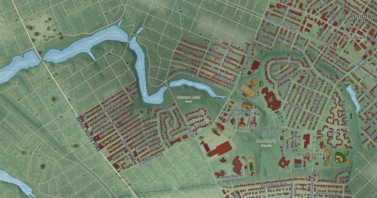 Map of Haddon, New Jersey in 2026