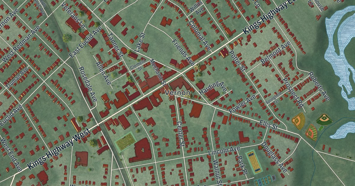Map of Haddonfield, New Jersey in 2026