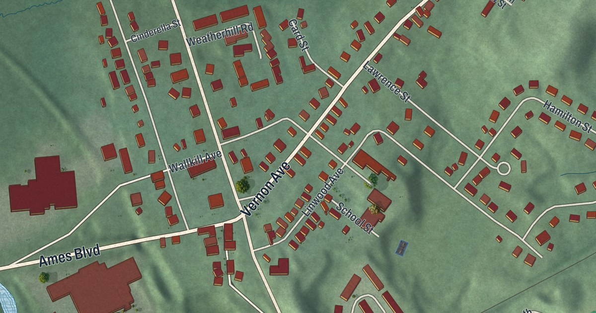 Map of Hamburg, New Jersey in 2026