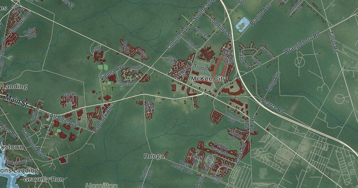 Map of Hamilton, Atlantic County, New Jersey in 2026