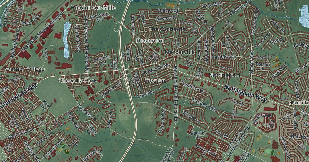 Map of Hamilton, Mercer County, New Jersey in 2026